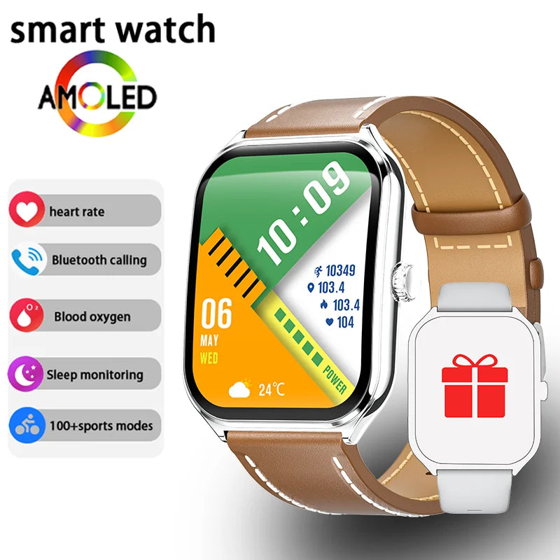 Smartwatch Ultra Slim, 1,96 Zoll AMOLED & Telefonie