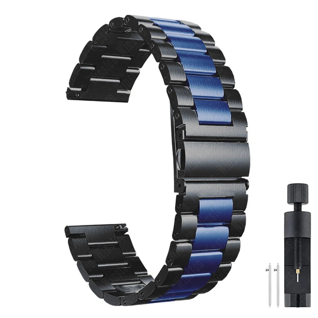Samsung Watch Armband Edelstahl, Gliederkette Premium