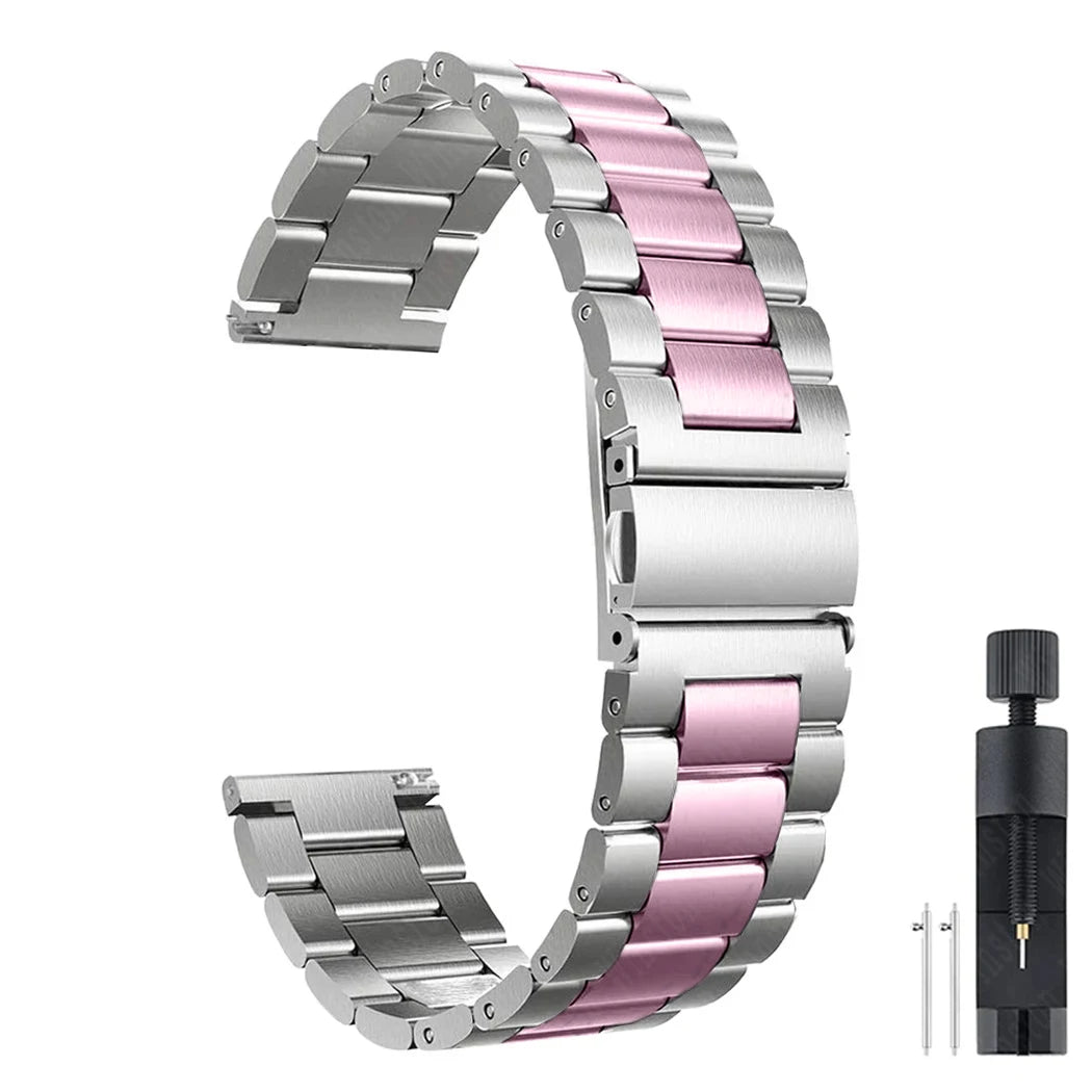 Samsung Watch Armband Edelstahl, Gliederkette Premium