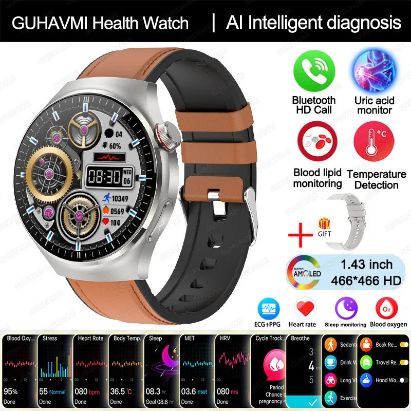 Smartwatch TK26, 1,43 Zoll AMOLED mit Saphirglas