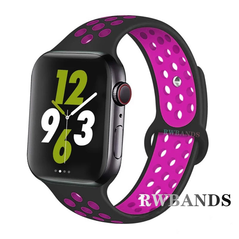 Apple Watch Armband Silikon, Atmungsaktiv