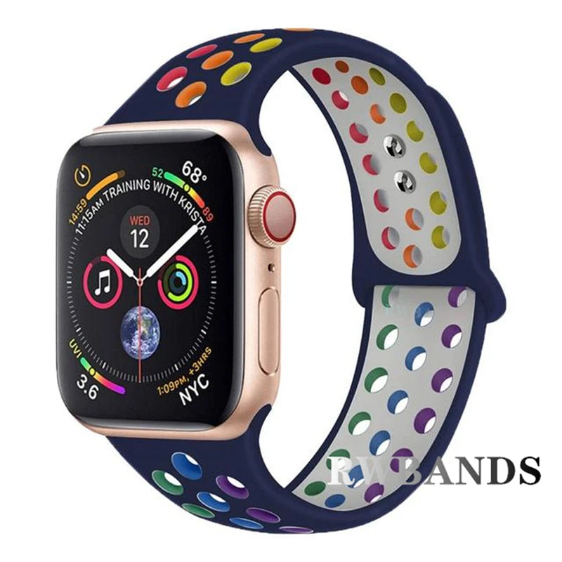 Apple Watch Armband Silikon, Atmungsaktiv