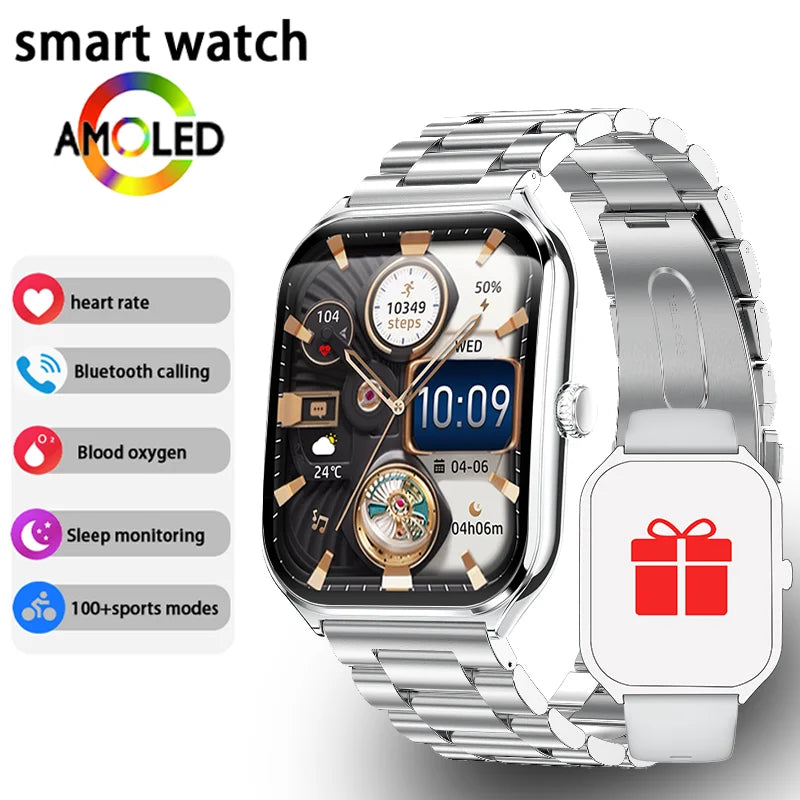 Smartwatch Ultra Slim, 1,96 Zoll AMOLED & Telefonie