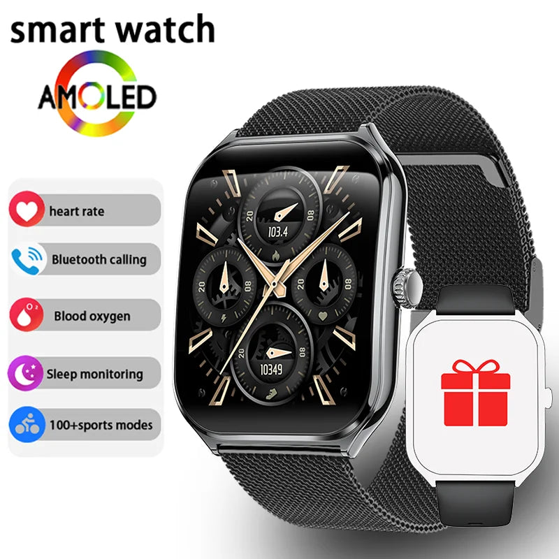 Smartwatch Ultra Slim, 1,96 Zoll AMOLED & Telefonie