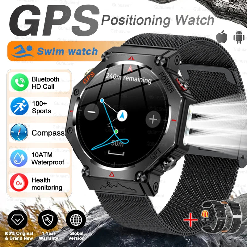 Outdoor Smartwatch KC91, 10 ATM & GPS mit Kompass