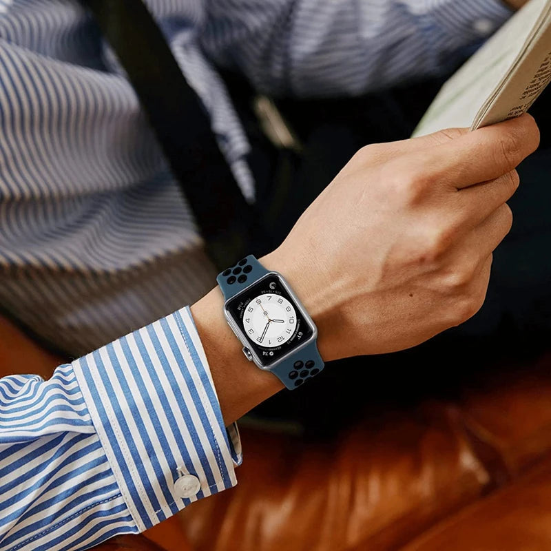 Apple Watch Armband Silikon, Atmungsaktiv