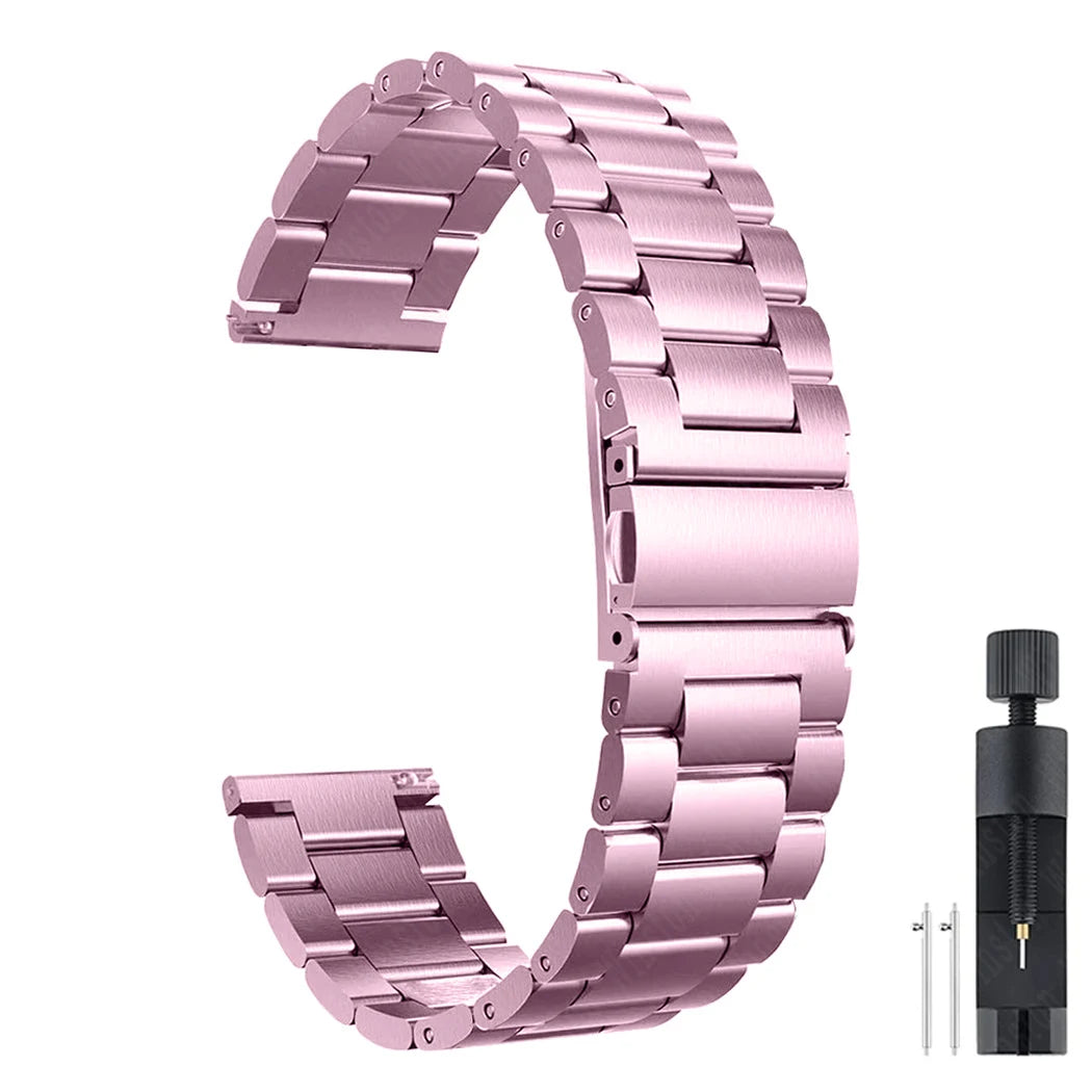 Samsung Watch Armband Edelstahl, Gliederkette Premium