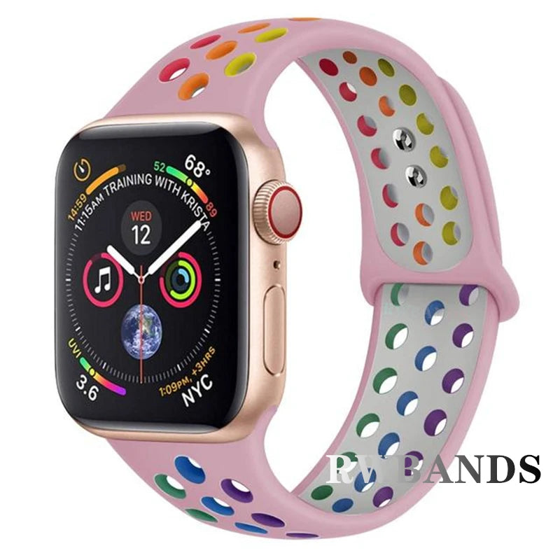 Apple Watch Armband Silikon, Atmungsaktiv