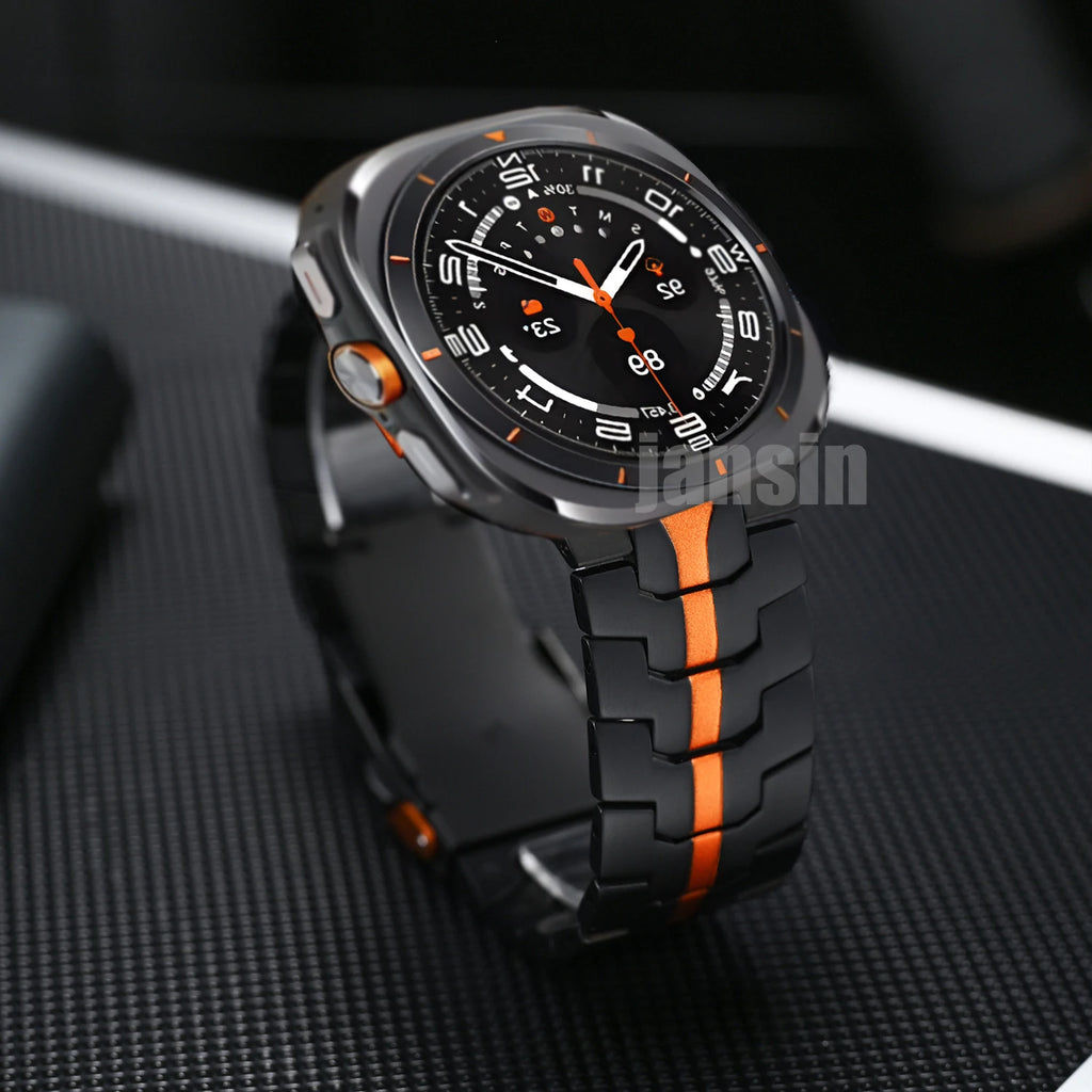 Samsung Watch Armband Edelstahl, Ultra Gliederkette