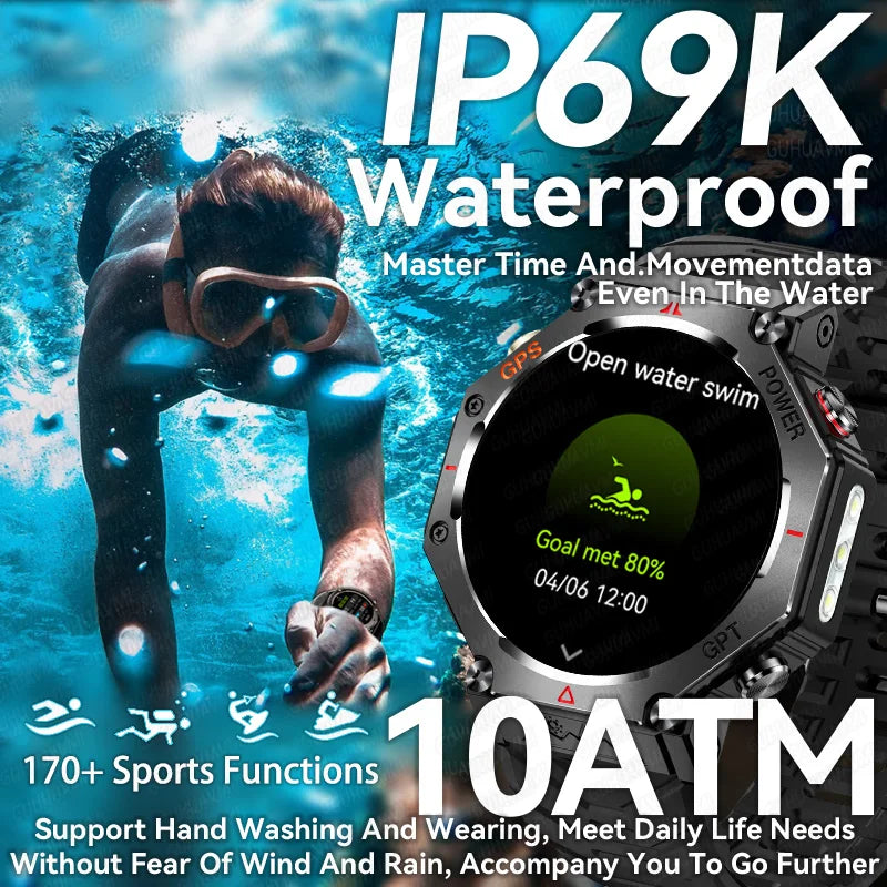 Outdoor Smartwatch KC91, 10 ATM & GPS mit Kompass