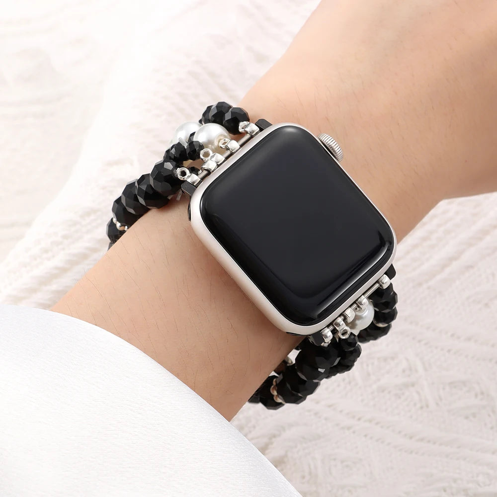 Apple Watch Armband Perlen, Damen Elastisch