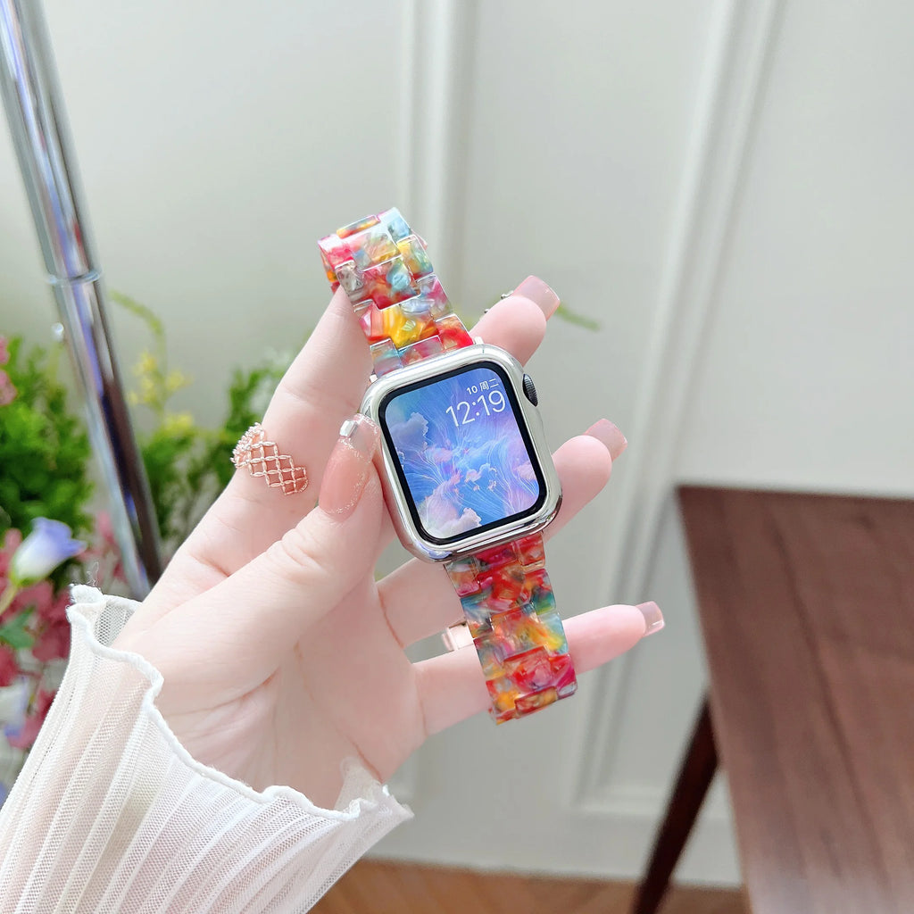 Apple Watch Armband Harz, Luxus Gliederkette