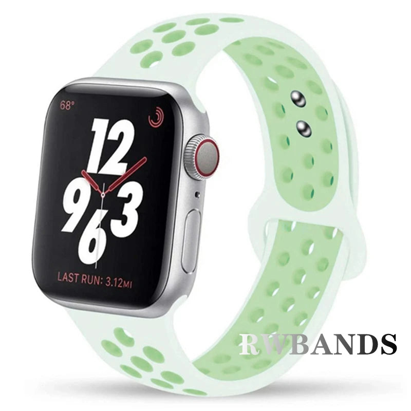 Apple Watch Armband Silikon, Atmungsaktiv
