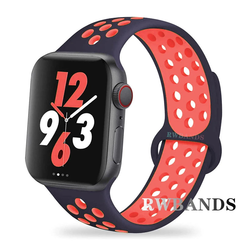 Apple Watch Armband Silikon, Atmungsaktiv