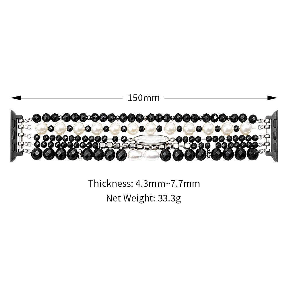 Apple Watch Armband Perlen, Damen Elastisch