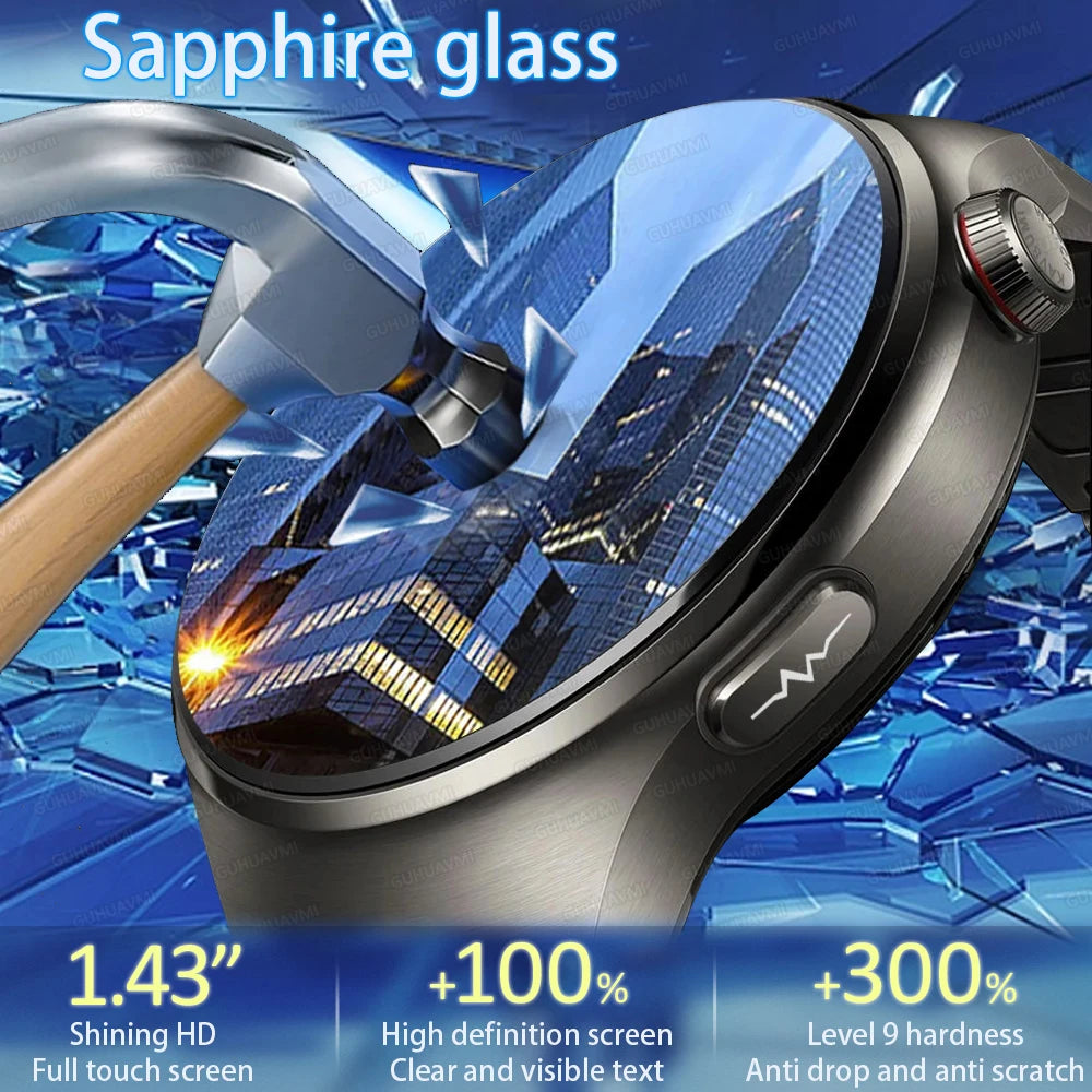 Smartwatch TK26, 1,43 Zoll AMOLED mit Saphirglas