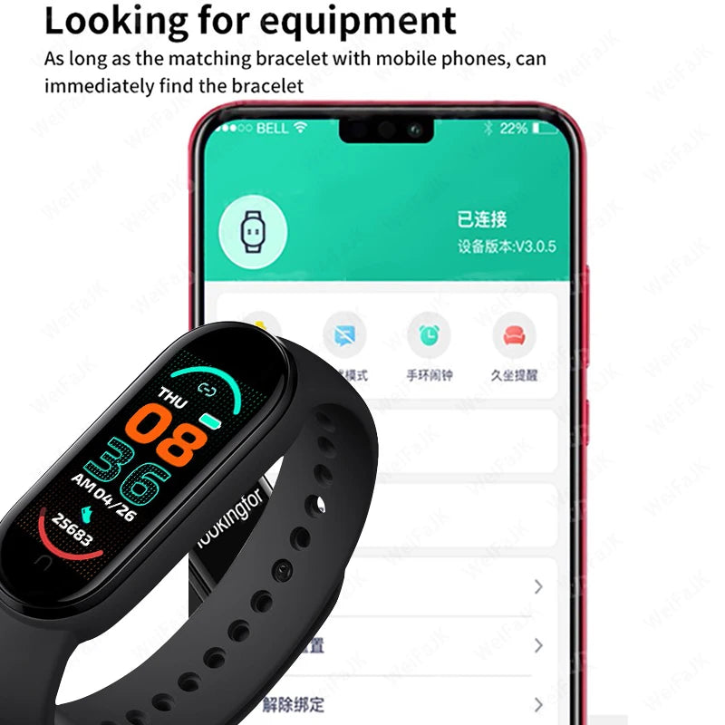 Fitness Smartwatch M6, Pulsmessung & Schlaftracking