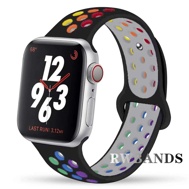 Apple Watch Armband Silikon, Atmungsaktiv