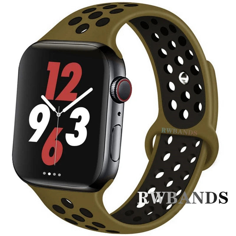 Apple Watch Armband Silikon, Atmungsaktiv