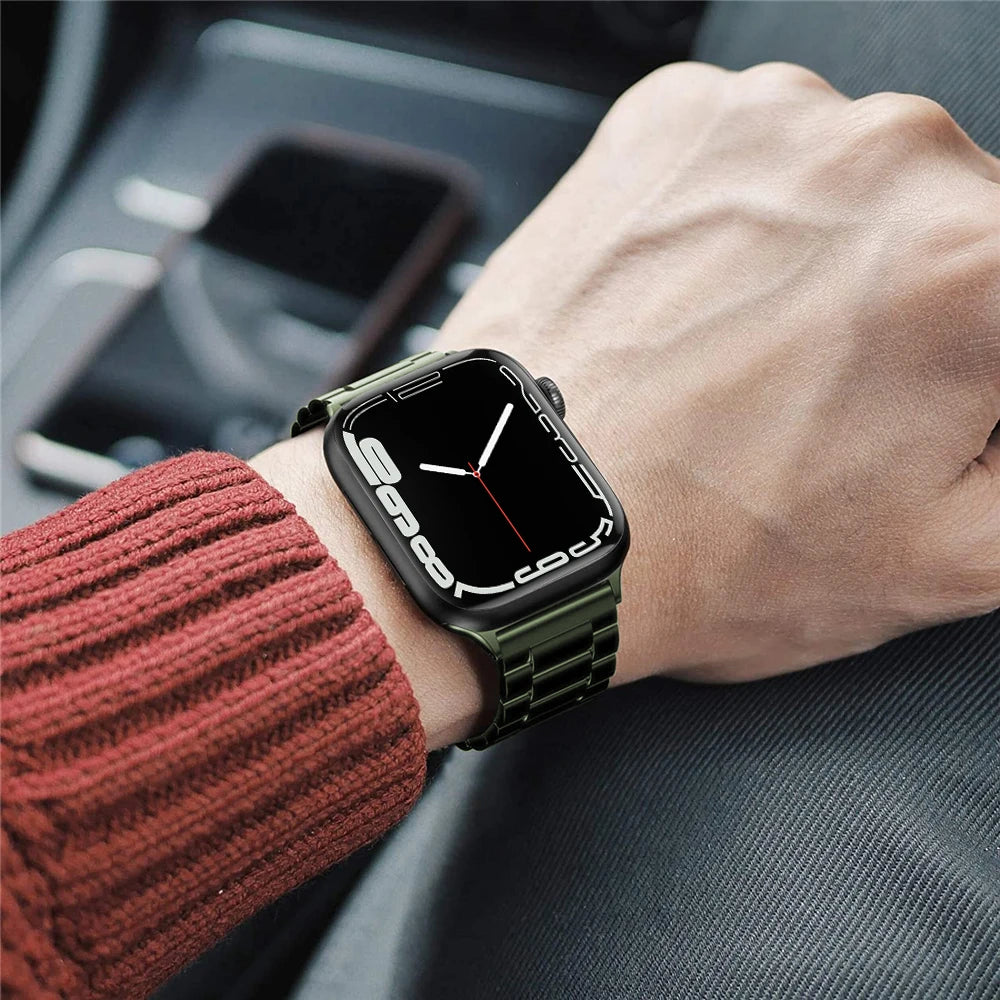 Apple Watch Armband Edelstahl Gliederarmband, Klassisch
