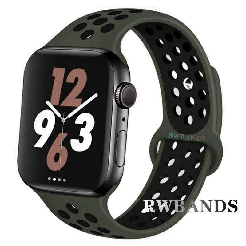 Apple Watch Armband Silikon, Atmungsaktiv