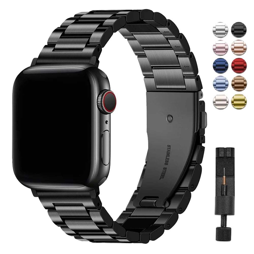 Apple Watch Armband Edelstahl Gliederarmband, Klassisch