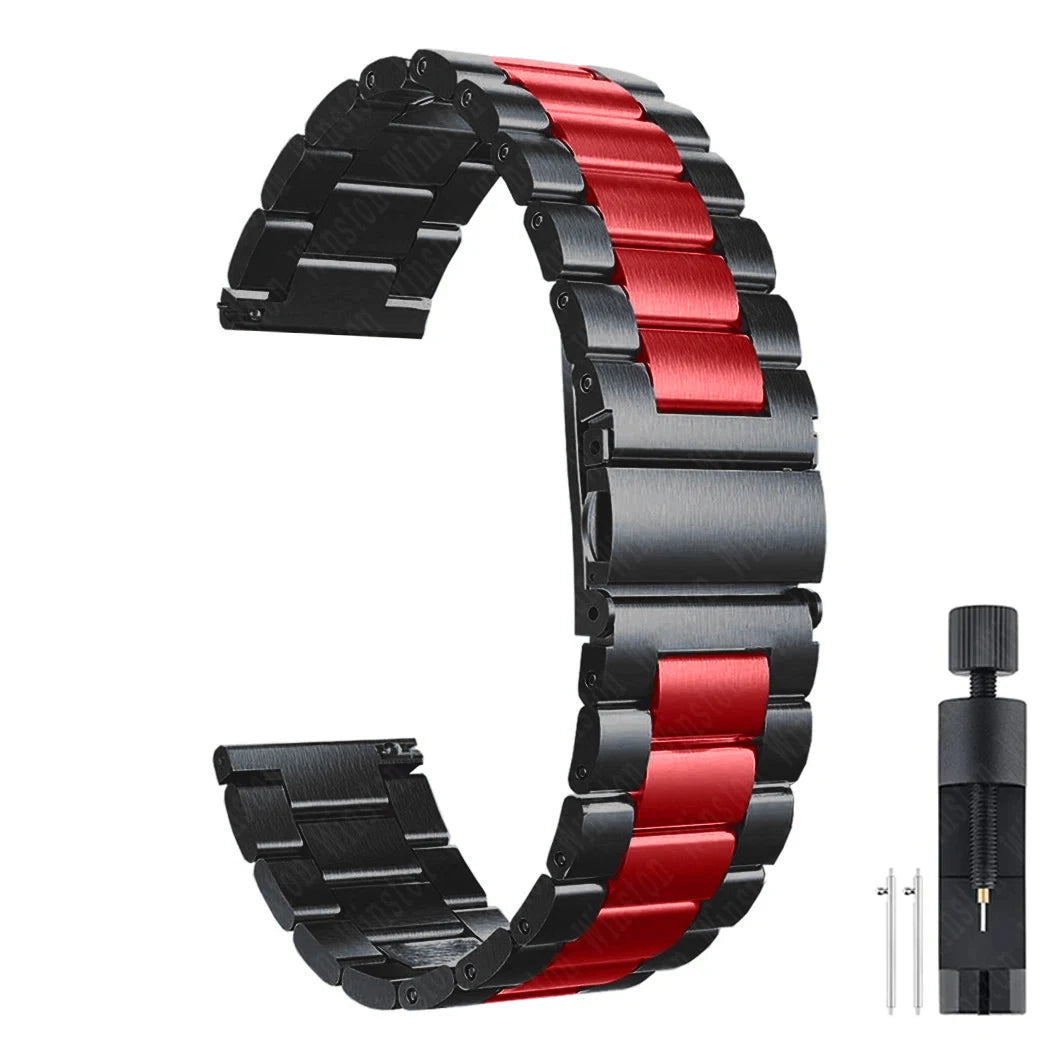 Samsung Watch Armband Edelstahl, Gliederkette Premium