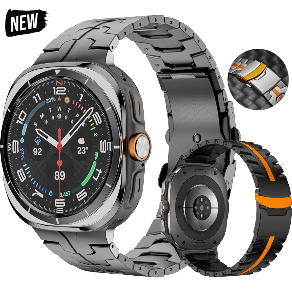 Samsung Watch Armband Edelstahl, Ultra Gliederkette