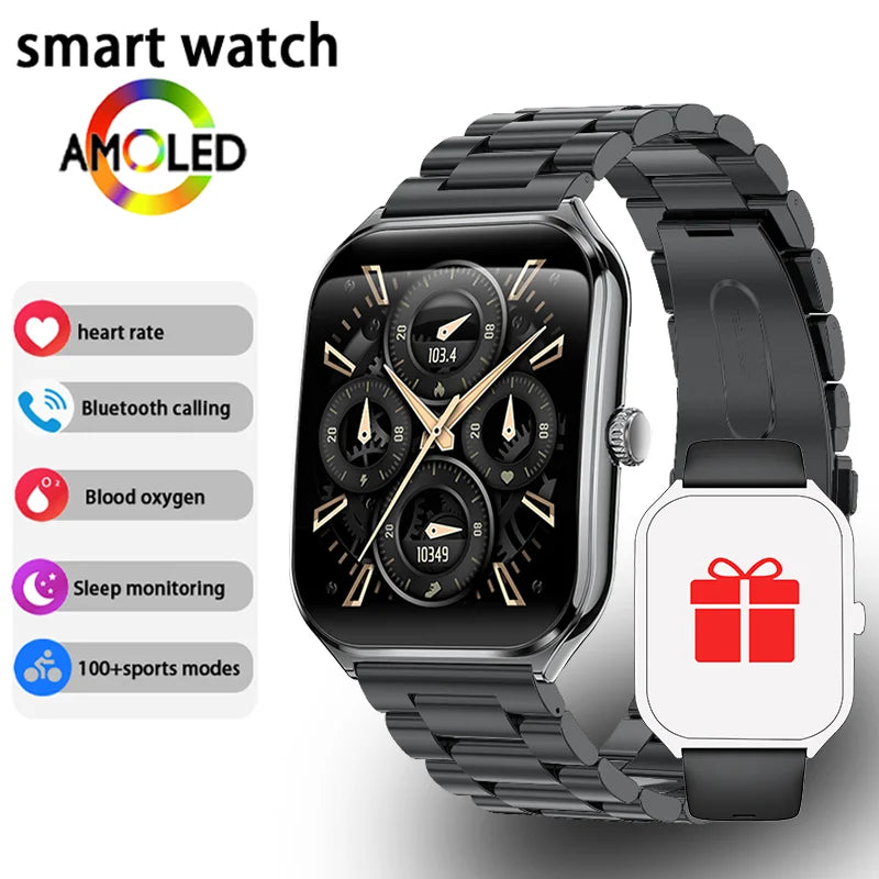 Smartwatch Ultra Slim, 1,96 Zoll AMOLED & Telefonie