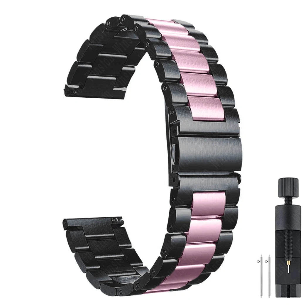 Samsung Watch Armband Edelstahl, Gliederkette Premium