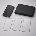 Drei HD-Panzergläser für iPhone mit Staubfrei-Montagebox