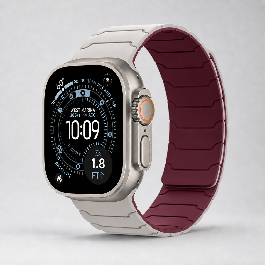 Bracelet magnétique bordeaux