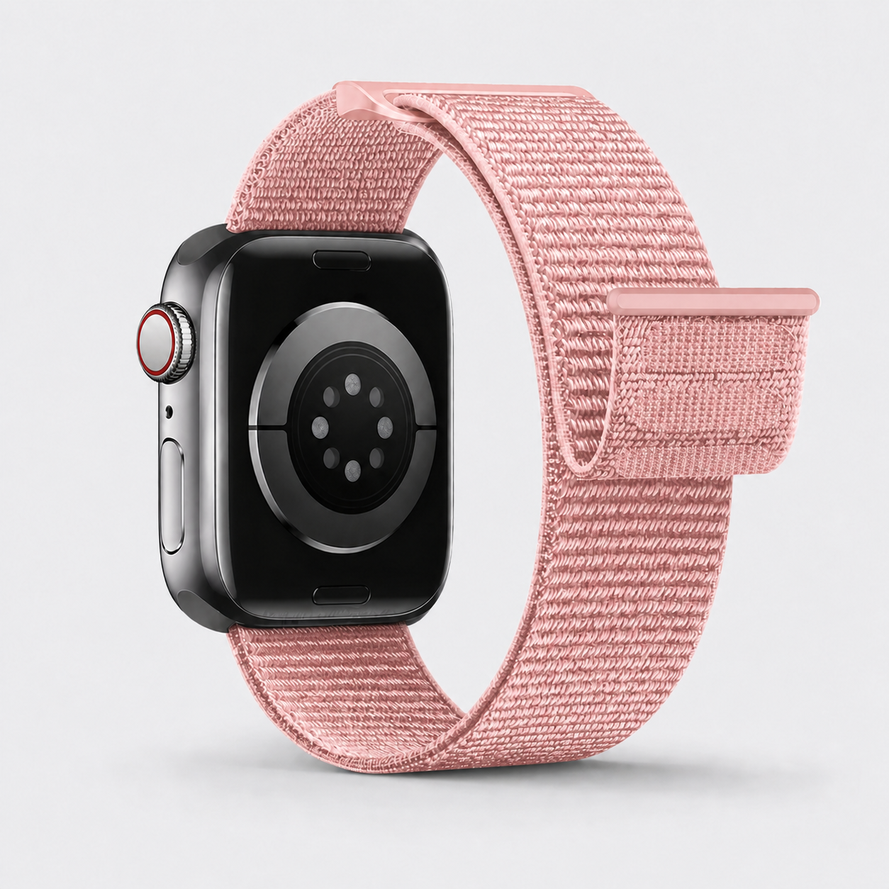 Bracelet Apple Watch nylon rose – vue produit premium