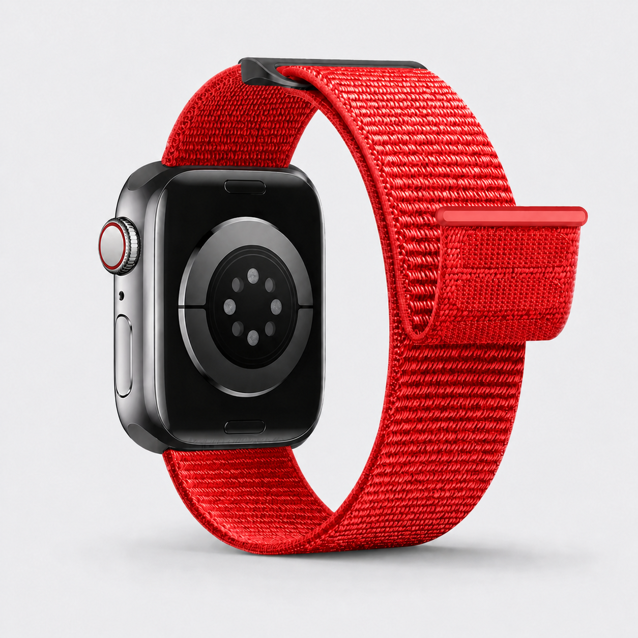 Bracelet Apple Watch nylon rouge – vue produit premium