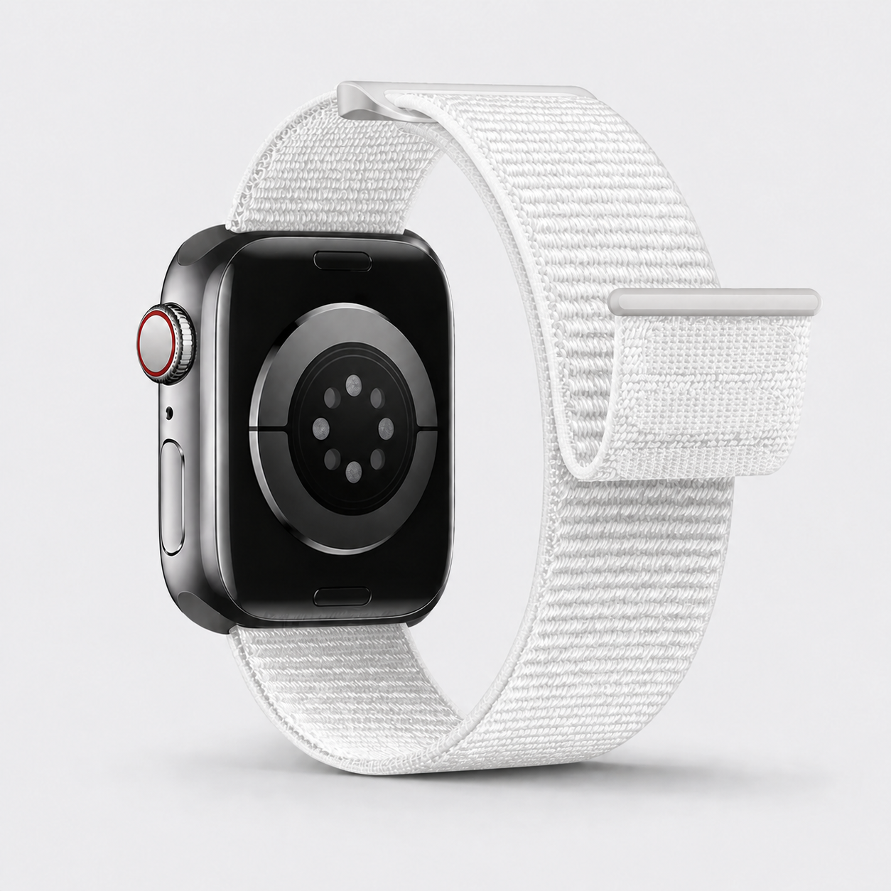 Bracelet Apple Watch nylon blanc – vue produit premium
