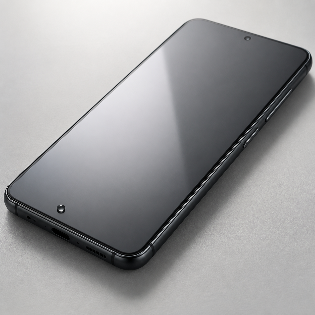 Matte, reflexionsarme Oberfläche der Samsung Schutzfolie