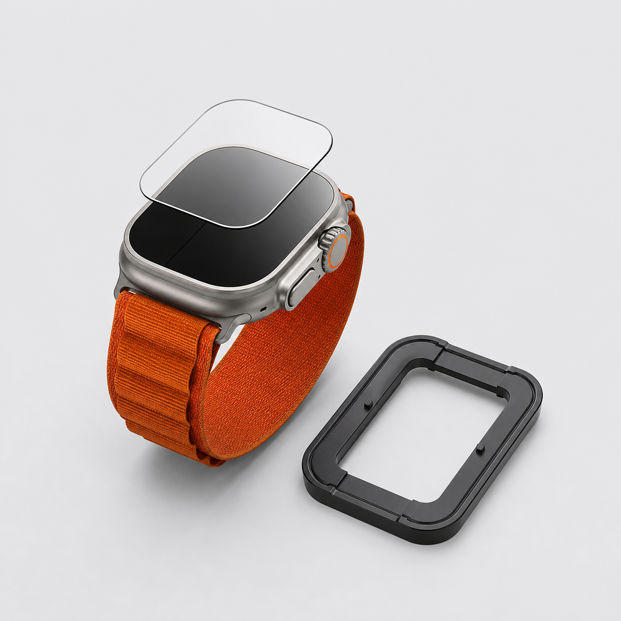 Apple Watch Ultra Schutzglas mit Ausrichtungshilfe