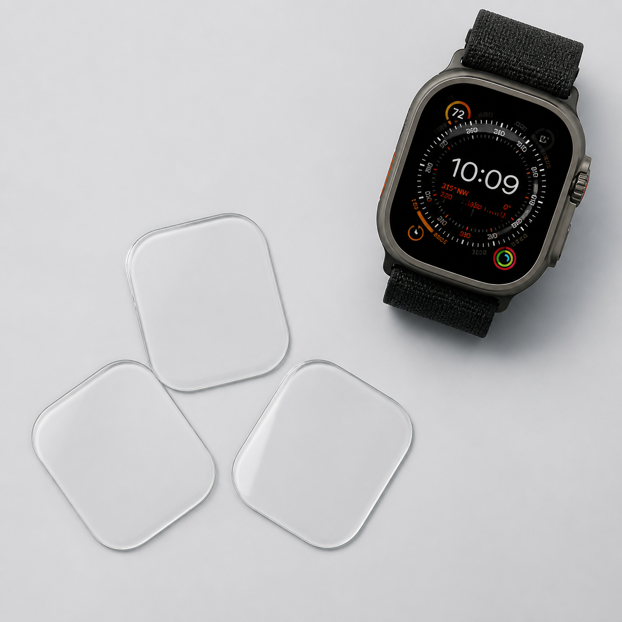 Drei Schutzgläser für Apple Watch Ultra 49 mm